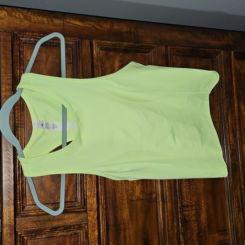 Lululemon NULUX Racerback Cropped Run Tank Sz 12, Nwts, FZAP! Neon,!Sold Out!!